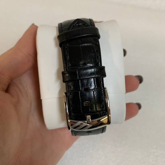 NEW Joseph Abboud Men's Leather Black Croc Watch - Picture 3 of 7